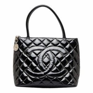 CHANEL シャネル コココクーン トートバッグ キルティング　ナイロン トートＭＭ　A48611　ブラック　シルバー金具Aランク