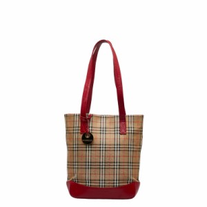 購入本物BURBERRY バーバリー メガチェック PVC/レザー トートバッグ バッグ