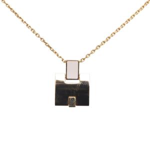 エルメス アイリーン Hモチーフ ネックレス ローズゴールド ピンク メタル レディース HERMES 【中古】