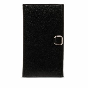 グッチ 長財布 035 ブラック シルバー レザー メンズ GUCCI 【中古】