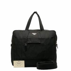 プラダ ビジネスバッグ ショルダーバッグ 2WAY V431 ブラック ナイロン メンズ PRADA 【中古】