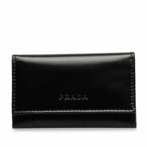 プラダ 6連 キーケース 1M0222 ブラック レザー レディース PRADA 【中古】