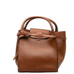 セリーヌ ビッグバッグ スモール ハンドバッグ ショルダーバッグ 2WAY ブラウン レザー レディース CELINE 【中古】