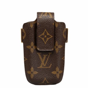 ルイ ヴィトン モノグラム エテュイ テレフォン インターナショナル 携帯ケース M63064 ブラウン PVC レディース LOUIS VUITTON 【中古】