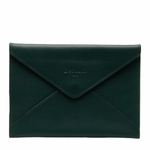 ベルルッティ ノベルティ レターケース ポーチ グリーン ネイビー レザー レディース Berluti 【中古】