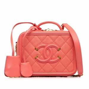 シャネル マトラッセ ココマーク CCフィグリー ハンドバッグ ショルダーバッグ 2WAY ピンク キャビアスキン レディース CHANEL 【中古】