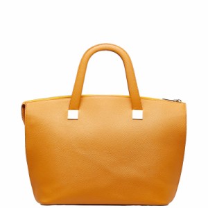 セリーヌ ハンドバッグ トートバッグ オレンジ レザー レディース CELINE 【中古】