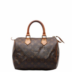 ルイ ヴィトン モノグラム スピーディ25 ミニボストンバッグ ハンドバッグ M41528 ブラウン PVC レザー LOUIS VUITTON 【中古】