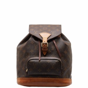 ルイ ヴィトン モノグラム モンスリMM リュック バックパック M51136 ブラウン PVC レザー レディース LOUIS VUITTON 【中古】