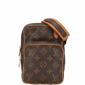 ルイ ヴィトン モノグラム ミニ アマゾン 斜め掛け ショルダーバッグ M45238 ブラウン PVC レザー レディース LOUIS VUITTON 【中古】