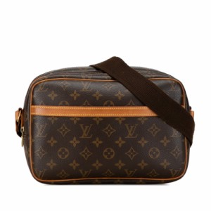 ルイ ヴィトン モノグラム  リポーターPM 斜め掛け ショルダーバッグ  M45254 ブラウン PVC レザー レディース LOUIS VUITTON 【中古】