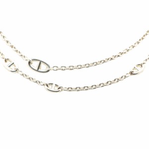 エルメス シェーヌダンクル ファランドール120 ロングチェーンネックレス SV925 シルバー レディース HERMES 【中古】