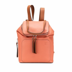 ロエベ アナグラム ゴヤ スモール リュック バックパック ピンク カーフレザー レディース LOEWE 【中古】