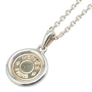 エルメス セリエ ネックレス SV925 シルバー K18YG イエローゴールド コンビ レディース HERMES 【中古】