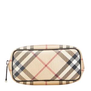 バーバリー burberry ポーチ ミラー付き ノバチェックの通販｜au