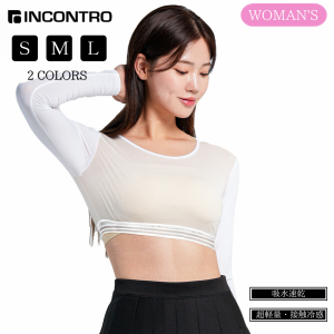 CROP TOP ショート丈 長袖インナー レディース INCONTRO