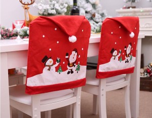 クリスマス 椅子 背もたれ カバー トナカイ 椅子カバー チェアカバー 装飾 サンタ 雪だるま 飾り クリスマス飾り パーティー 家族クリス