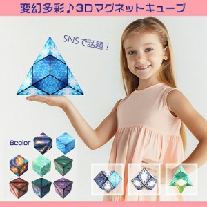 3d 立体パズル 子供 マグネットキューブ ギフト 子供 大人 人気商品 Instagram プレゼント 創造力 バラエティー 幾何学的 三次元 知育玩