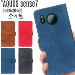 AQUOS sense7 ケース 手帳型 AQUOS sense7 スマホケース 耐衝撃 カード収納 スタンド機能付き スエード風