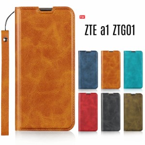 ZTE a1 ZTG01 ケース 手帳型 ZTE a1 スマホケース ストラップ付き 薄型 カード収納能 訳アリ商品