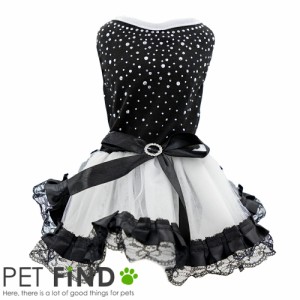 犬服 PETFiND 【送料無料】ブラックドレス Dog Dress ドレス  パーティ プレゼント リングドック 犬 服 犬用  ドックウェア