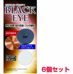  丸山式コイルブラックアイ6個セット（貼付シール30枚付） 医学博士丸山修寛監修 電磁波防止 電磁波カット 電磁波対策  BLACK EYE 医療機