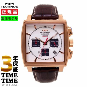 TECHNOS テクノス 腕時計 メンズ ソーラー クロノグラフ ホワイト/ローズゴールド タイムタイム 限定モデル TT9B39PW  【安心の3年保証】
