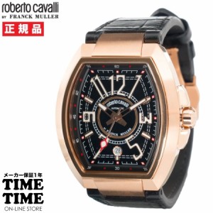 roberto cavalli BY FRANCK MULLER ロベルト・カヴァリ バイ フランク・ミュラー 自動巻 ブラックRG メンズ RV1G207L0061 【安心の1年保