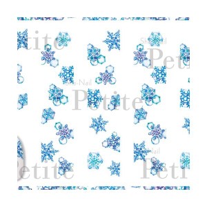 写ネイル Sha Nail Petite Water Colors Snowflakes(Blue)/ウォーターカラー スノーフレーク(ブルー) お取り寄せ メール便(ネコポス)対応