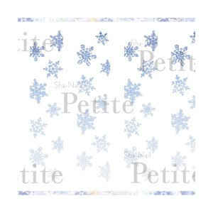 写ネイル Sha Nail Petite Melty Snow Blue/メルティスノー ブルー メール便(ネコポス)対応 季節 アート/ネイルシール