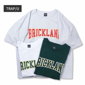 TRAP/U 刺繍 ロゴ Tシャツ メンズ  トラップユー 半袖 ユニセックス アップリケ ビッグシルエット ストリート スケーター ビッグT カジュ