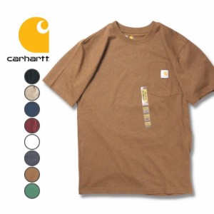 carhartt カーハート ポケT メンズ レディース ユニセックス 半袖 ストリート スケーター スケボー ワークウェア 6.75オンス ブラウン マ