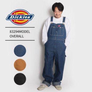 Dickies 83294MODEL OVERALL ディッキーズ メンズ オーバーオール ルーズフィット デニム カラー ワーク ワークスタイル ワンポイント ポ