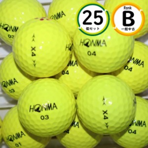 25個 ホンマ X4 イエロー Bランク 中古 HONMA 送料無料 ロストボール ゴルフボール snt エックス4