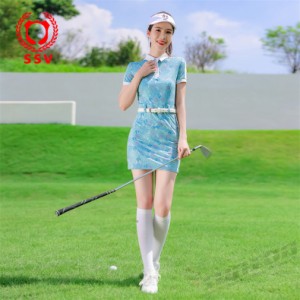 ゴルフウェア レディース ゴルフ 夏季 ドレス ワンピース  丈長め ゴルフ スカート かわいい おしゃれ 新作