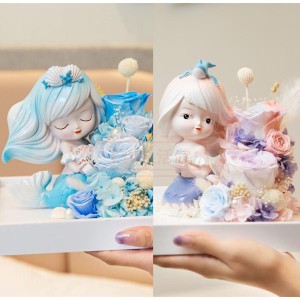 人魚姫プリザーブドフラワー 誕生日 プレゼント おしゃれ バラの花 結婚祝い バレンタインデークリスマス ギフト