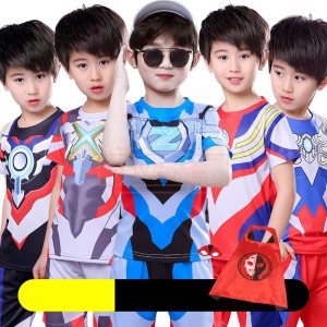 ウルトラマンゼロ上下セット Ultraman Zero Tシャツ 吸汗 速乾 子供服 半袖 セットアップ キッズ