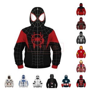 子供用 コスプレ衣装 Spider-Man スウェットパーカー オーバー 春秋コート仮装変装コスチューム 男女兼用