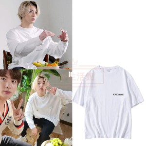 BTS(防弾少年団) Jung Kook韓流グッズ 半袖Tシャツ コート新入荷 春夏 Tシャツ 男女兼用 応援服 打歌服 ウェア ペアルック