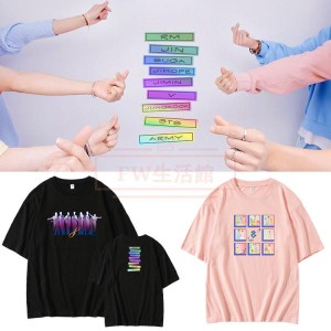 BTS(防弾少年団) Jung Kook韓流グッズ 半袖Tシャツ コート新入荷 春夏 Tシャツ 男女兼用 応援服 打歌服 ウェア ペアルック