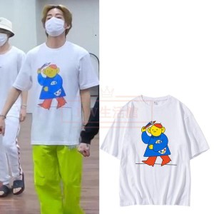 BTS(防弾少年団) Jung Kook韓流グッズ 半袖Tシャツ コート新入荷 春夏 Tシャツ 男女兼用 応援服 打歌服 ウェア ペアルック