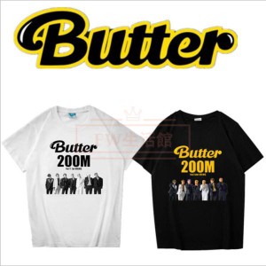 BTS(防弾少年団) BUTTER韓流グッズ 半袖Tシャツ コート新入荷 春夏 Tシャツ 男女兼用 応援服 打歌服 ウェア ペアルック