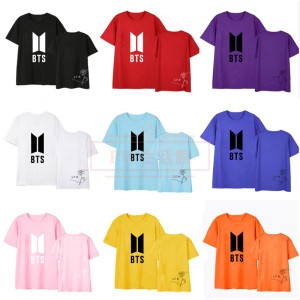 BTS(防弾少年団) love yourself 韓流グッズ 半袖Tシャツ コート新入荷 春夏 Tシャツ 男女兼用 応援服 打歌服 ウェア ペアルック