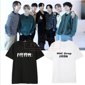 BTS(防弾少年団) MIC DROP韓流グッズ 半袖Tシャツ コート新入荷 春夏 Tシャツ 男女兼用 応援服 打歌服 ウェア ペアルック