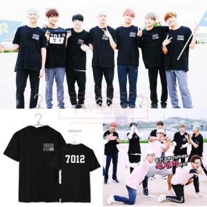 BTS(防弾少年団) RUNNING MAN 韓流グッズ 半袖Tシャツ コート新入荷 春夏 Tシャツ 男女兼用 応援服 打歌服 ウェア ペアルック