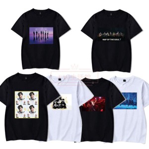 BTS(防弾少年団) MAP OF THE SOUL 7 韓流グッズ 半袖Tシャツ コート新入荷 春夏 男女兼用 応援服 打歌服 ウェア ペアルック