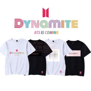 BTS(防弾少年団) DYNAMITE Tシャツ KPOP 半袖 打歌服 応援服 グッズ レディース メンズ 男女兼用 春夏Tシャツ 韓流グッズ