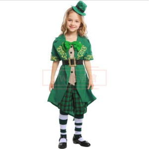 聖パトリックの祝日 緑の日 アイルランド 子供 女の子 妖精 小人 緑 コスチューム 親子 コスプレ衣装 イベント 仮装 変装