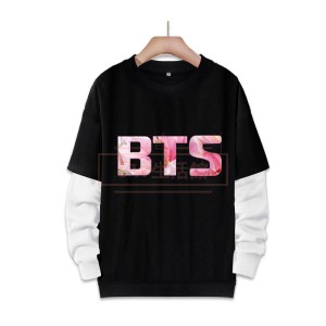 BTS(防弾少年団) コスプレ衣装 スウェット 偽2つコート パーカー男女兼用ジャージ春秋運動服 打歌服 応援服 韓流グッズ