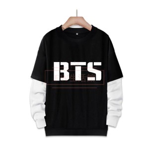 BTS(防弾少年団) コスプレ衣装 スウェット 偽2つコート パーカー男女兼用ジャージ春秋運動服 打歌服 応援服 韓流グッズ